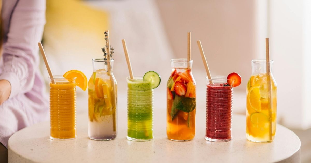 New Starbucks Energy Refresher drinks in bright tropical colors with energy branding